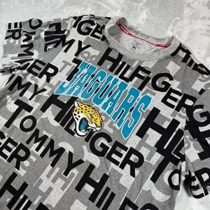 Tommy Hilfiger x Jacksonville Jaguars Shirt Mens XXL Grey NFL Allover Print Tee